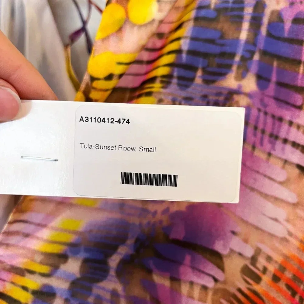 Alexis 100% Silk Colorful Adjustable Beach Resortwear Deep V Maxi Dress S NWT - Picture 12 of 12